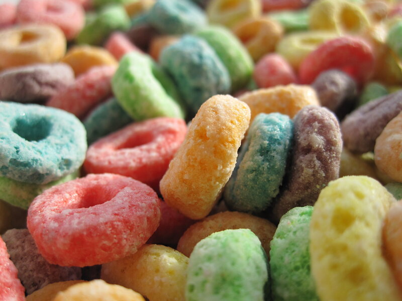 Colorful Cereal Rings — Red, Bright