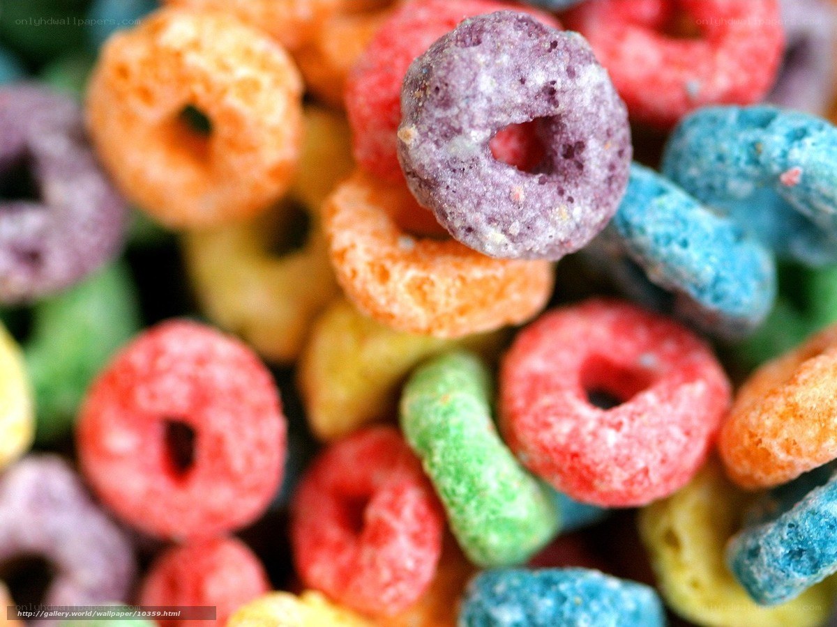 Colorful cereal rings