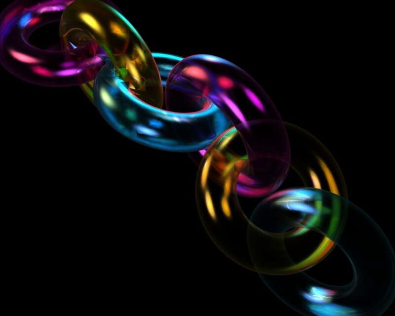 Colorful Chain Links — Black