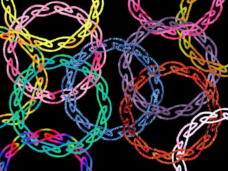 Colorful Chain Links — Black, Vibrant