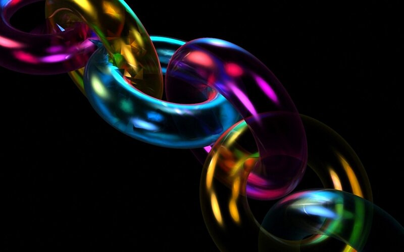 Colorful Chain Links — Blue