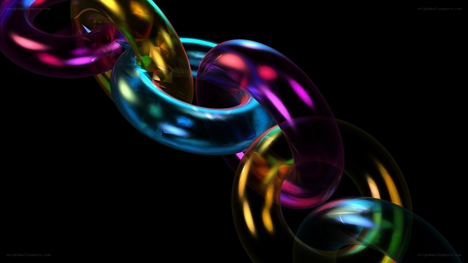 Colorful chain links