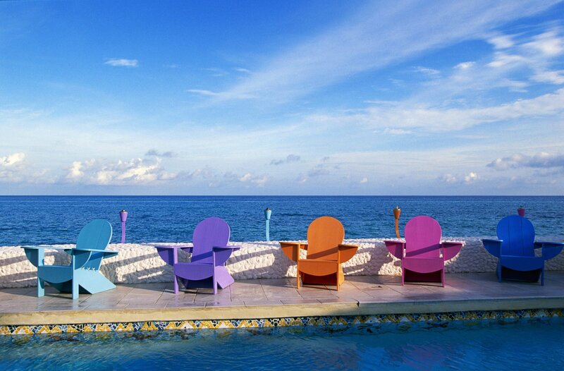 Colorful Chairs by Pool