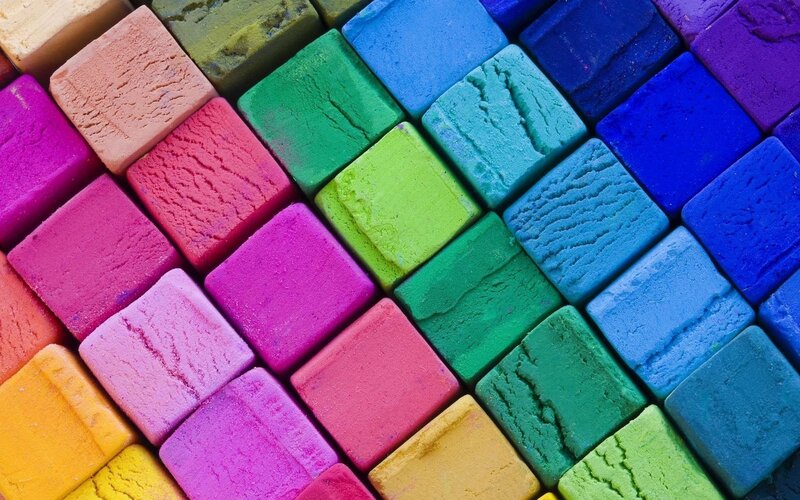 Colorful Chalk Blocks — Pink
