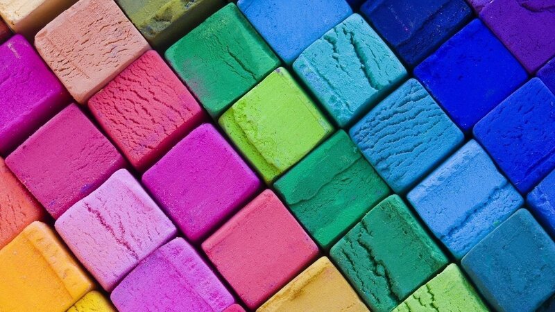 Colorful Chalk Blocks — Pink, Vibrant
