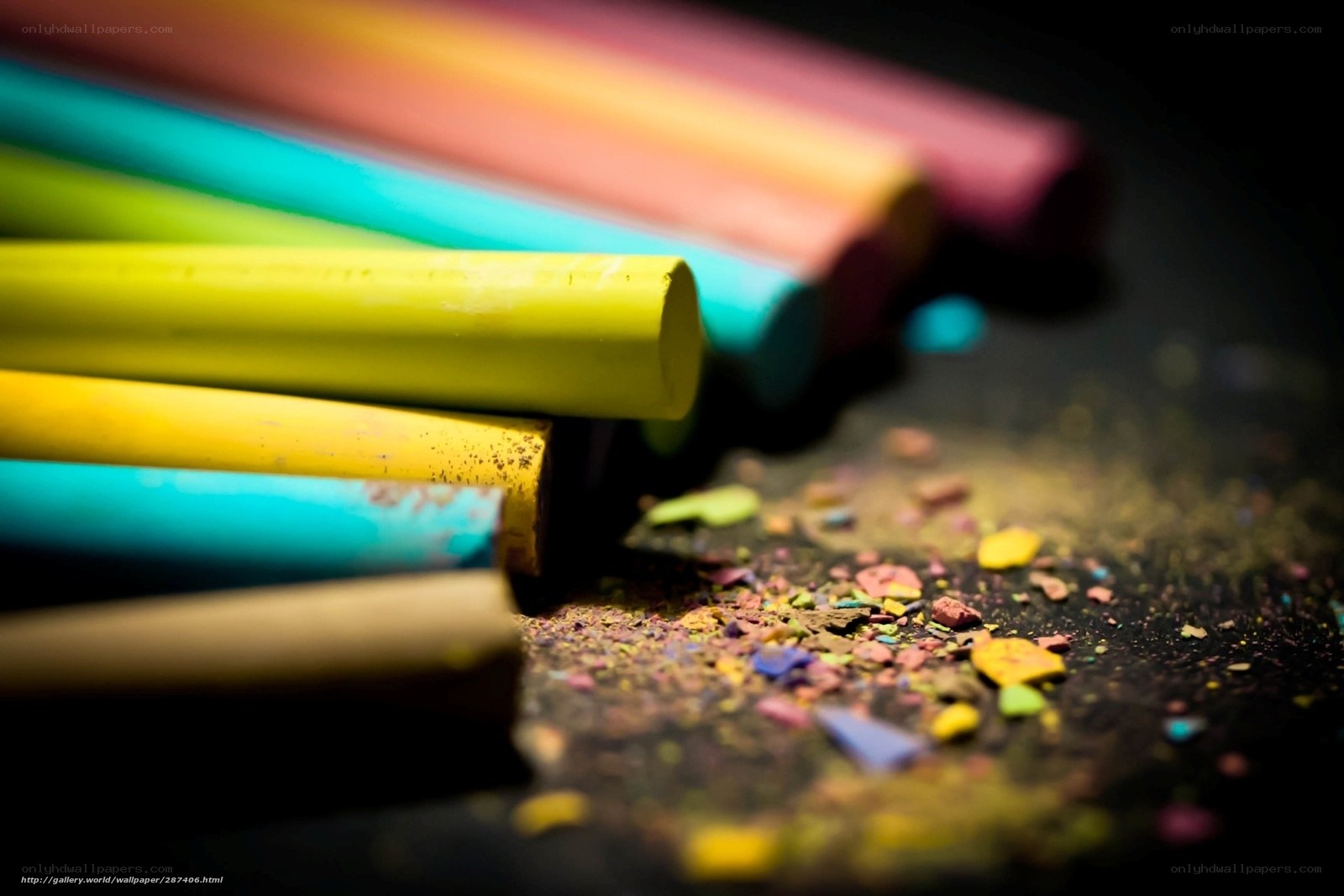 Colorful chalk sticks