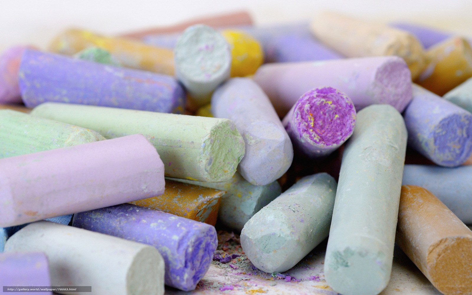 Colorful chalk sticks