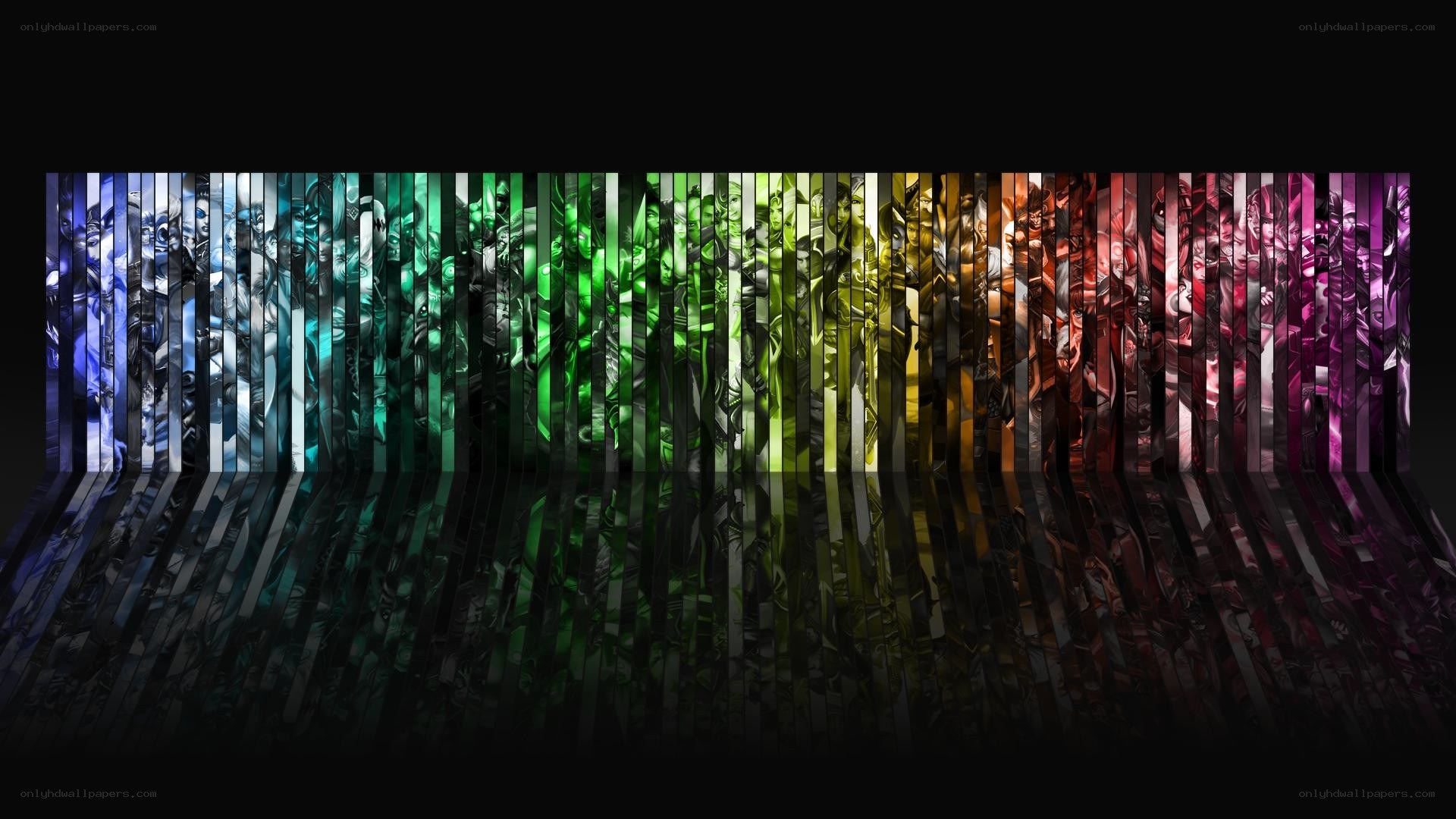 Colorful character collage