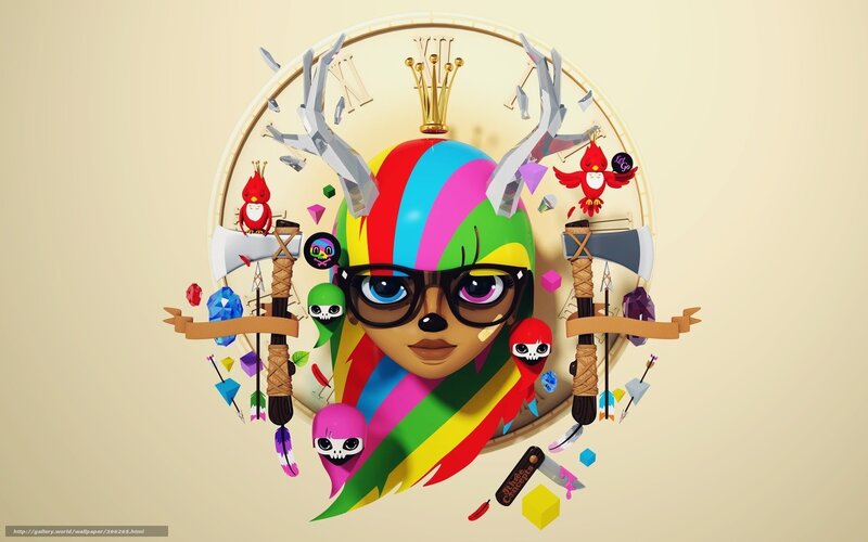 colorful character collage