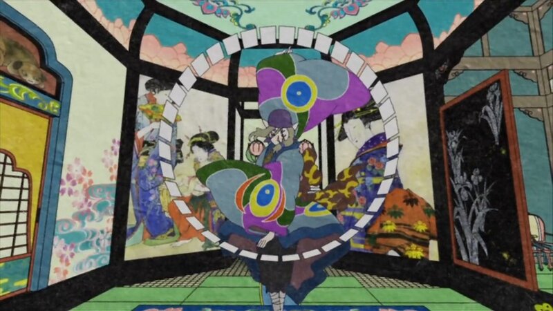 colorful character in traditional room