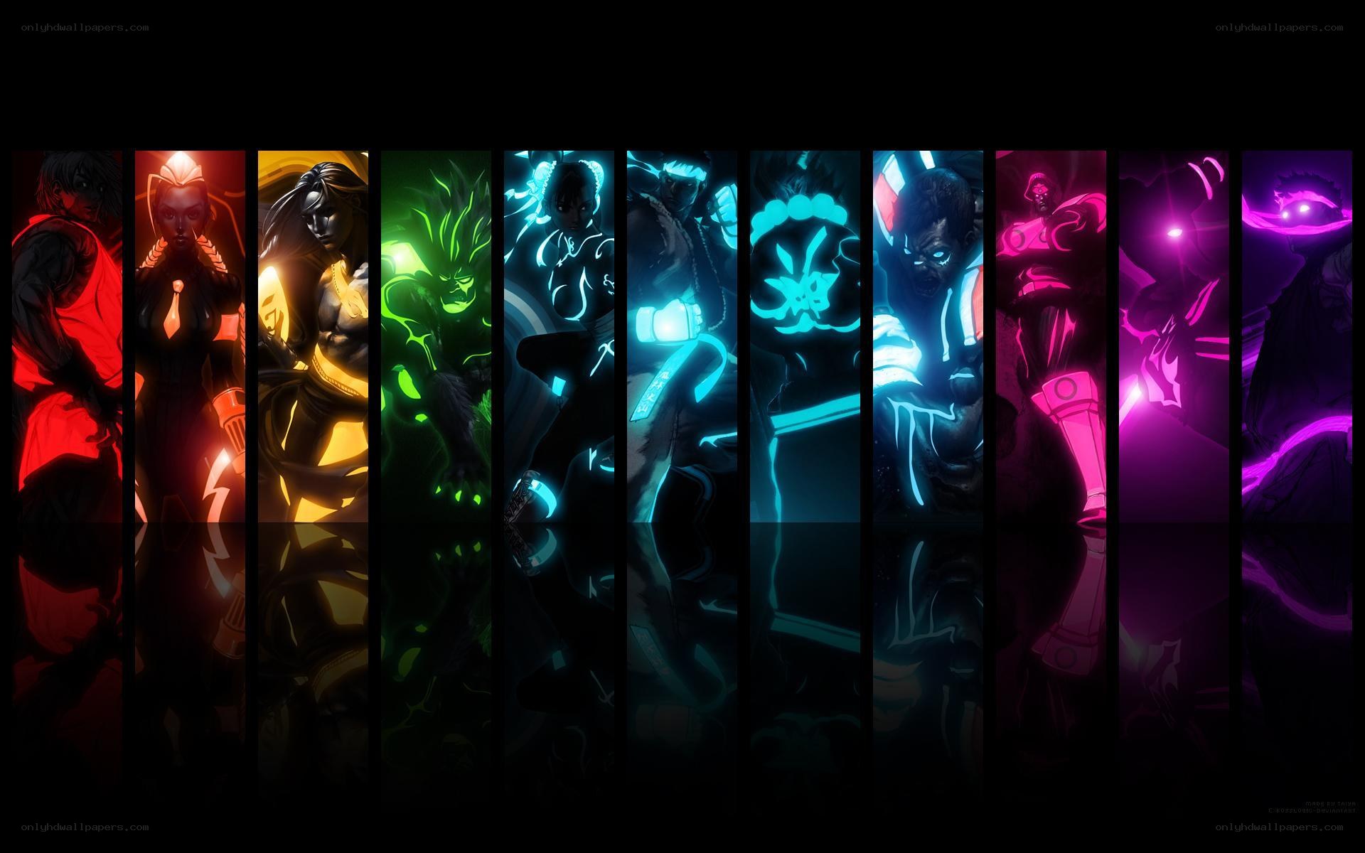 Colorful character lineup