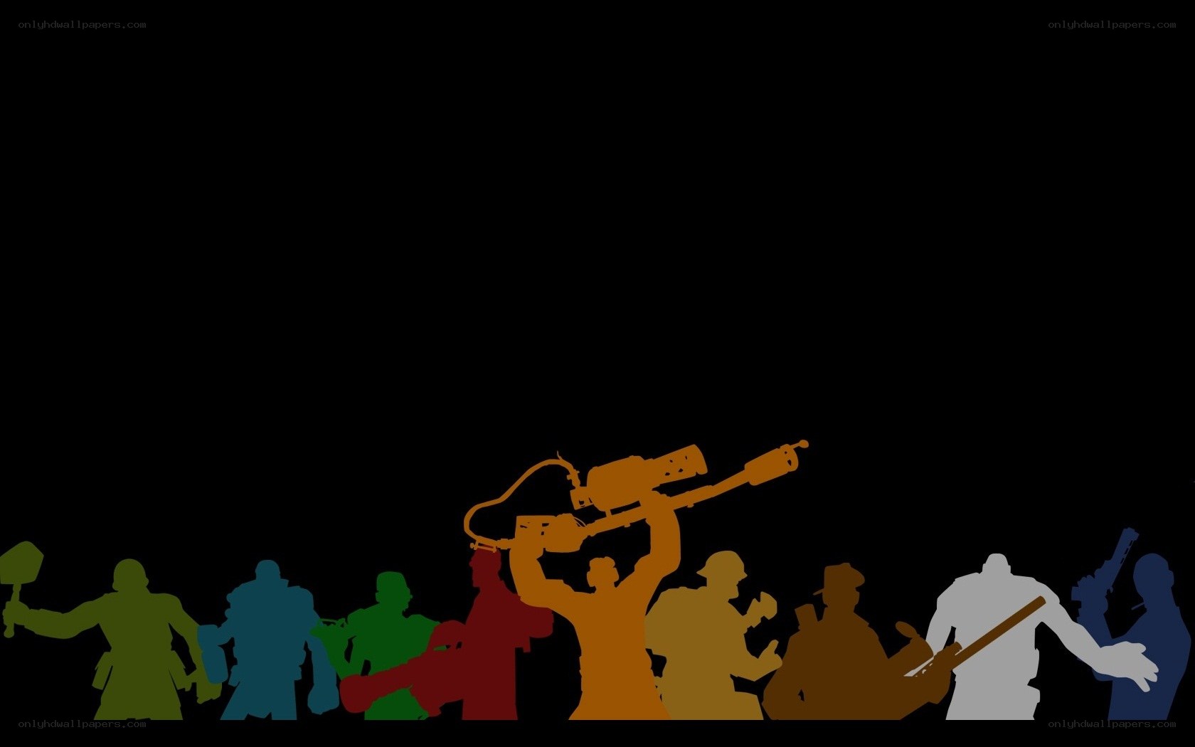 colorful character silhouettes