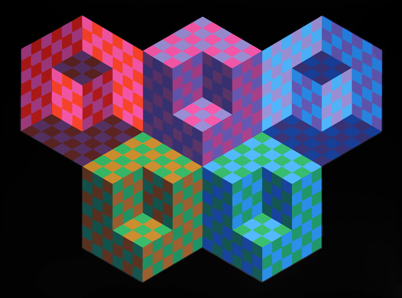 Colorful Checkerboard Cubes