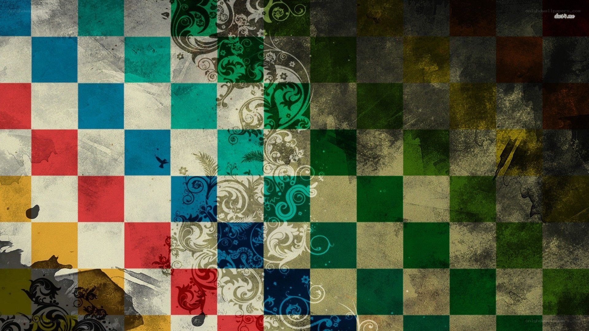 colorful checkered pattern