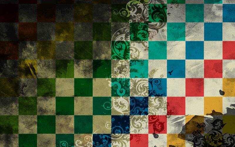 Colorful Checkered Pattern — Green, Vibrant