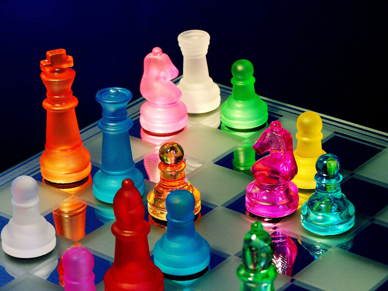 Colorful Chess Pieces