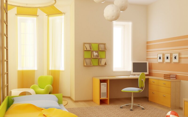 colorful children's bedroom