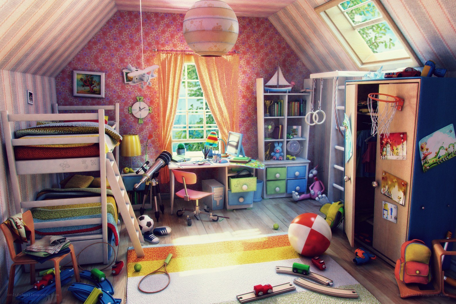 colorful children's bedroom