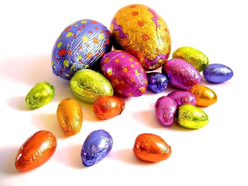 Colorful Chocolate Eggs — Gold