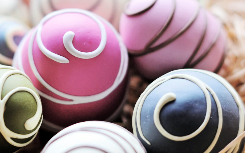 Colorful Chocolate Truffles