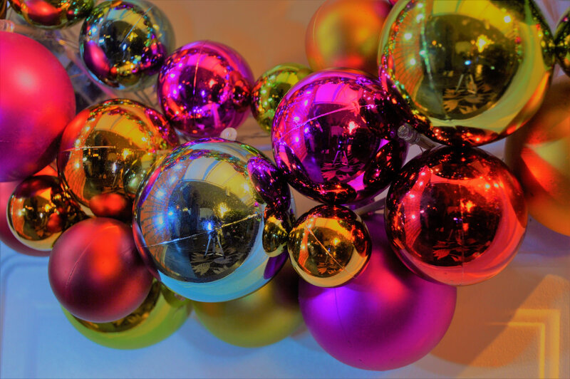 Colorful Christmas ornaments