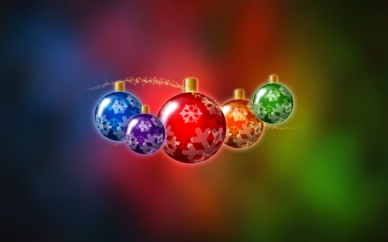 Colorful Christmas ornaments