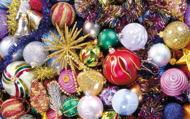 Colorful Christmas ornaments