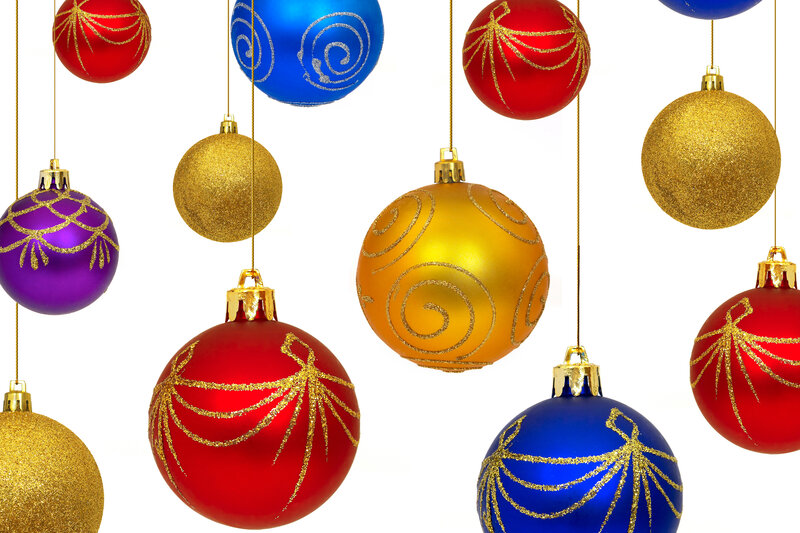 colorful christmas ornaments
