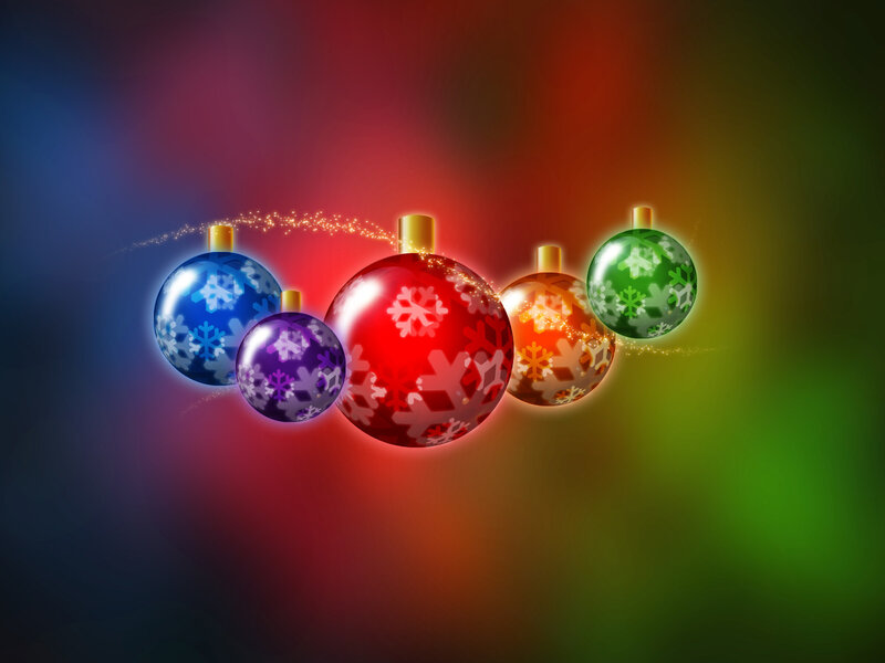 colorful christmas ornaments