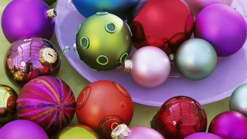 Colorful Christmas ornaments