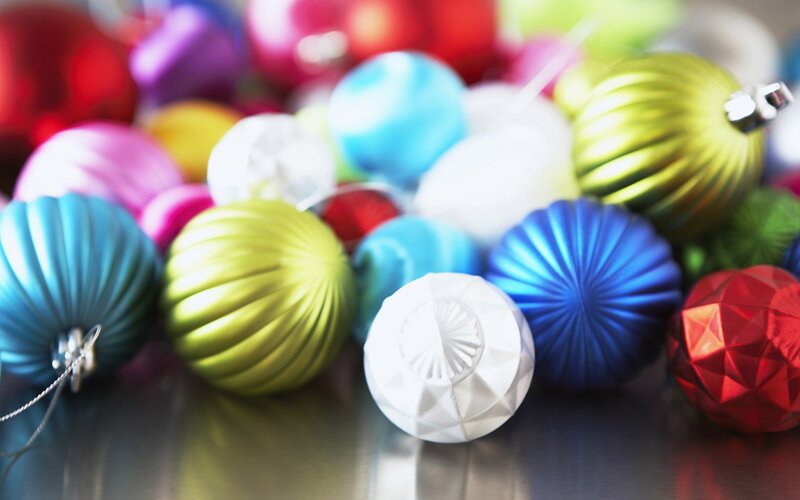 Colorful Christmas ornaments