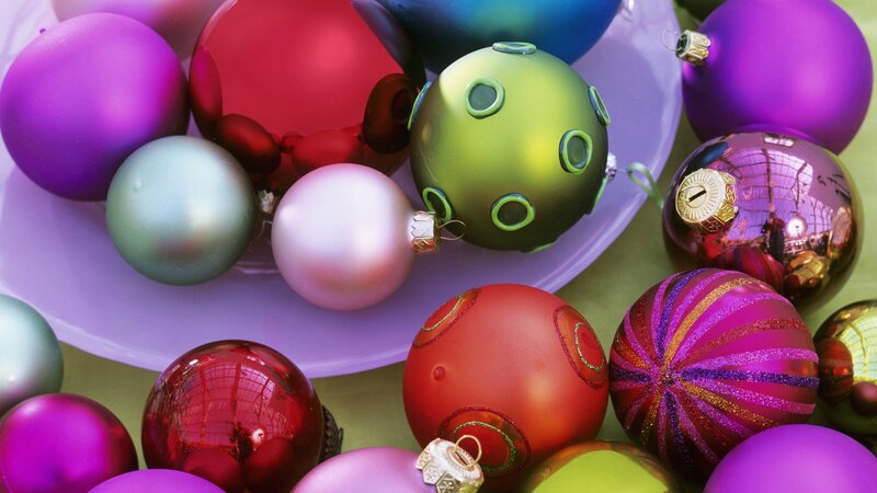 Colorful Christmas ornaments