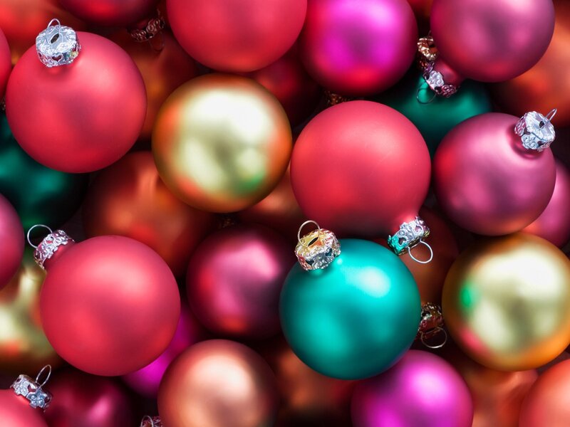Colorful Christmas ornaments