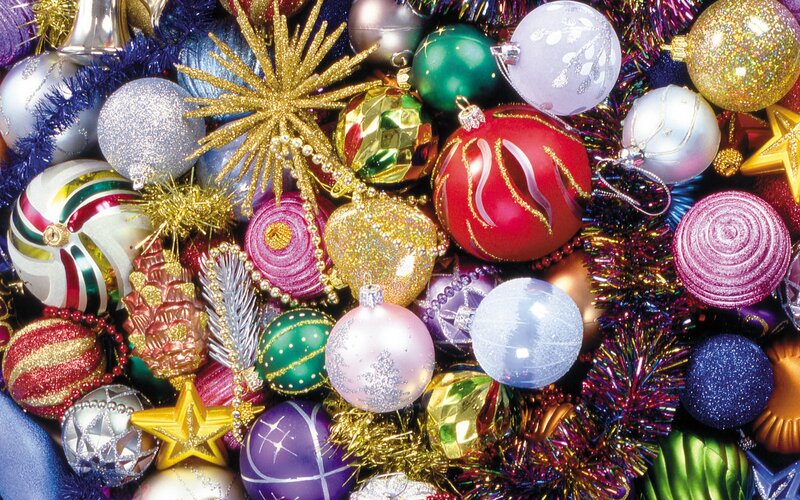 Colorful Christmas ornaments