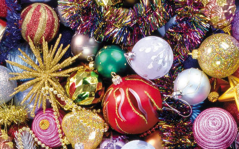 colorful christmas ornaments