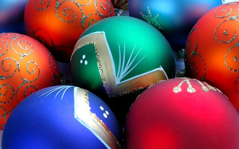 Colorful Christmas ornaments