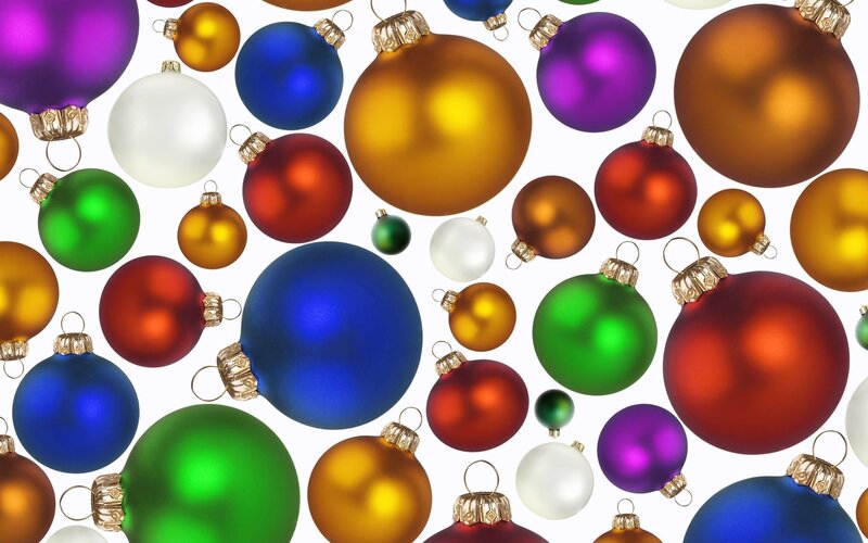 Colorful Christmas ornaments