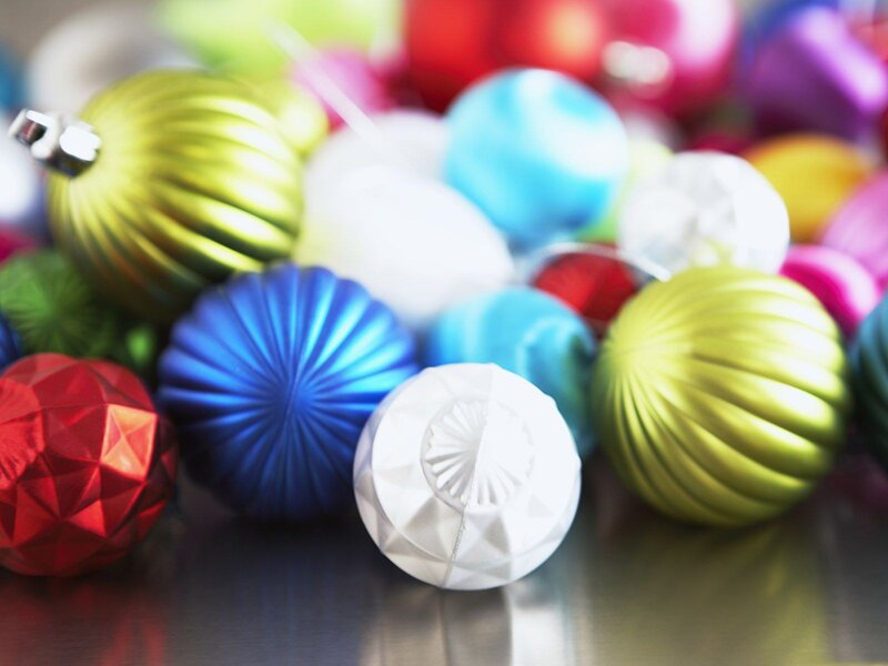 Colorful Christmas ornaments
