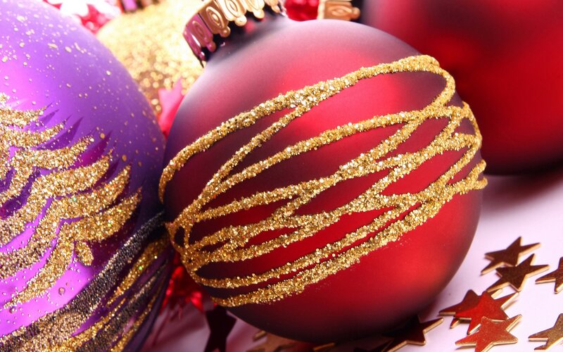 colorful christmas ornaments