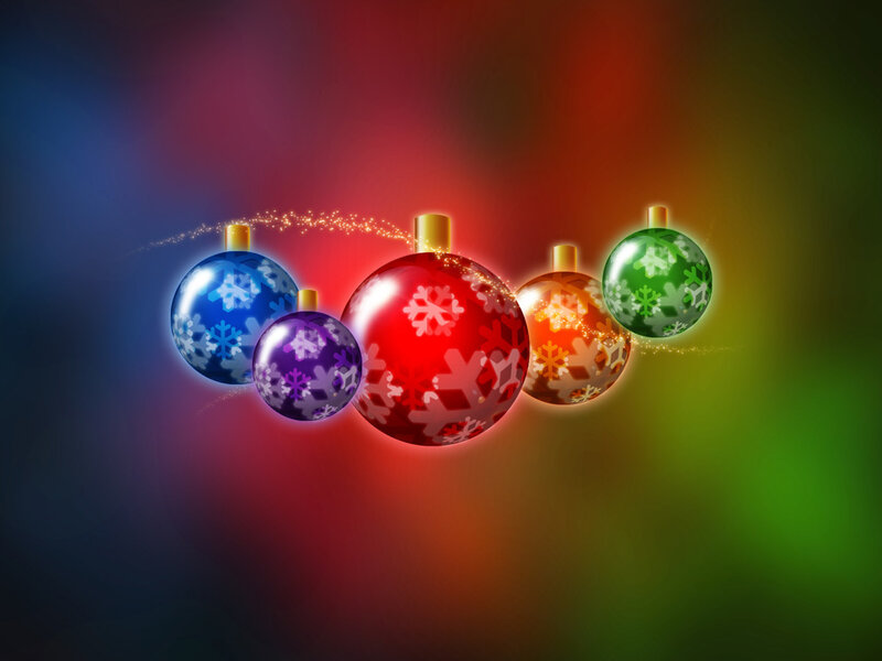 colorful christmas ornaments