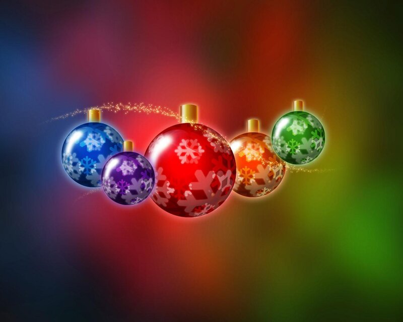 Colorful Christmas ornaments