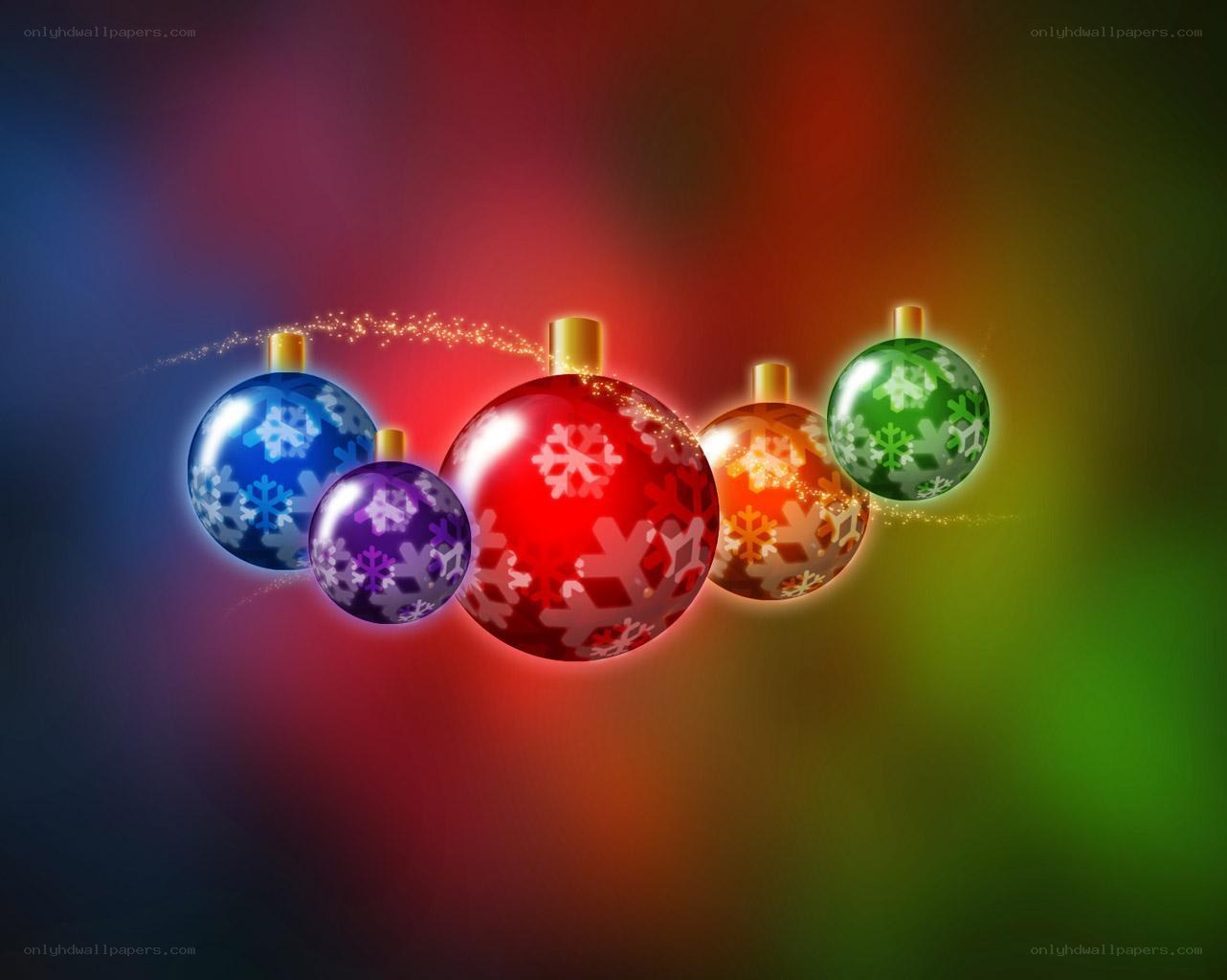 Colorful Christmas ornaments
