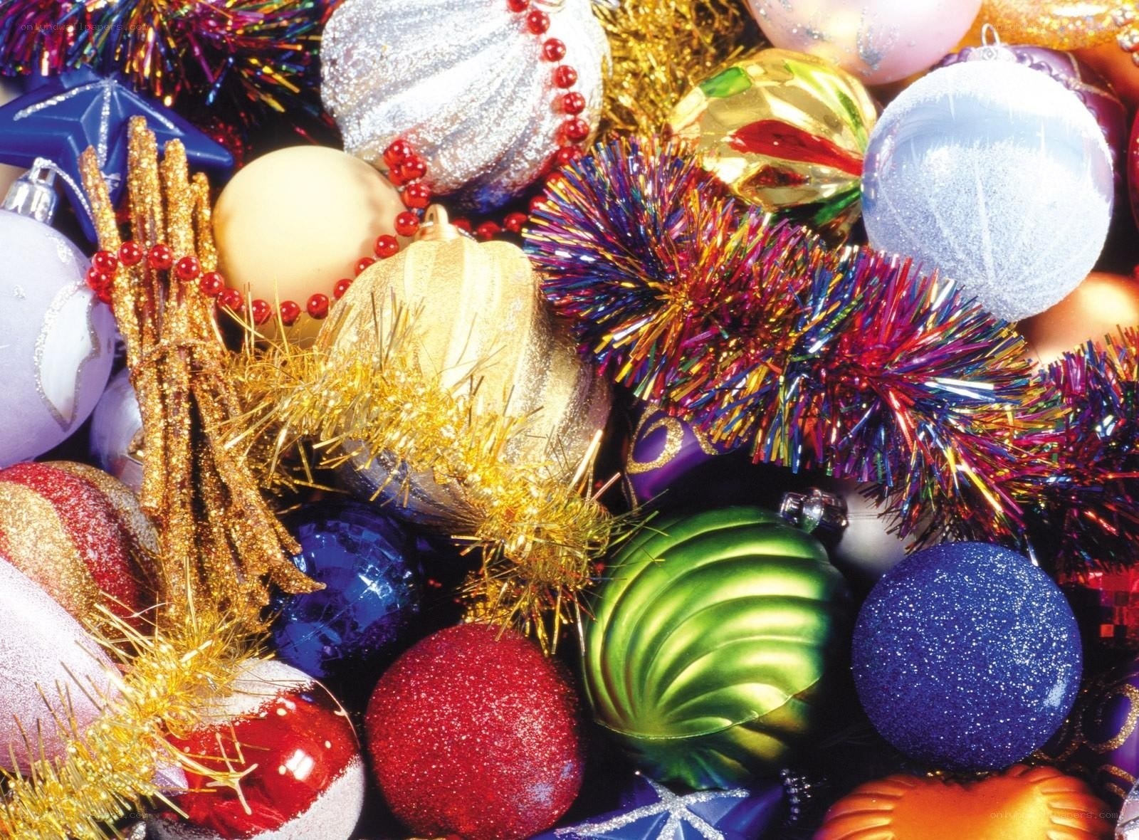 colorful christmas ornaments