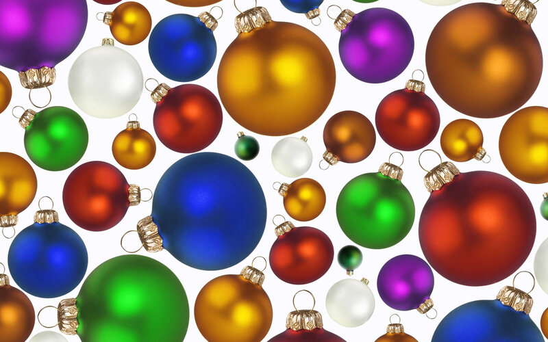 Colorful Christmas Ornaments — Blue
