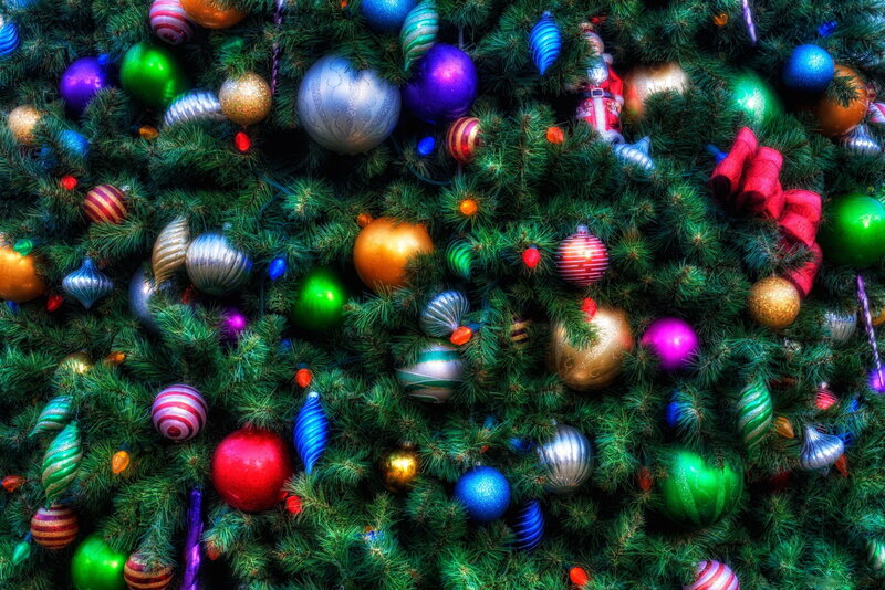 Colorful Christmas Ornaments — Green