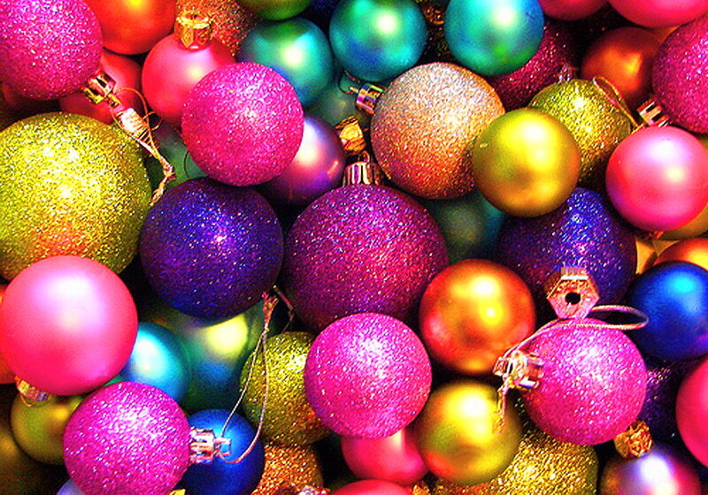 Colorful Christmas Ornaments — Pink