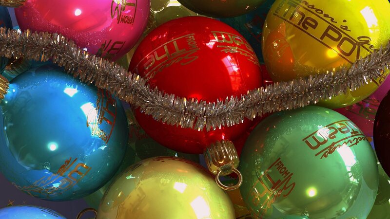 Colorful Christmas Ornaments — Red, Festive, 3d Render
