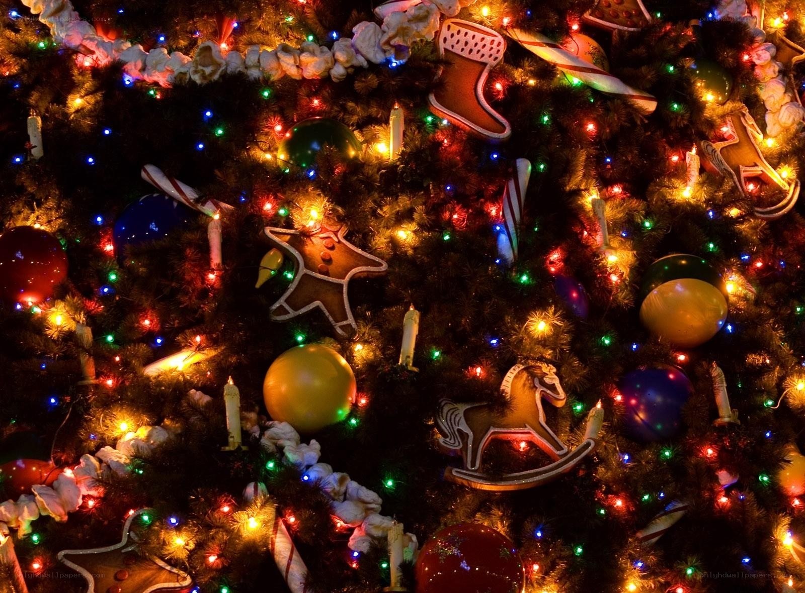 colorful christmas tree decorations