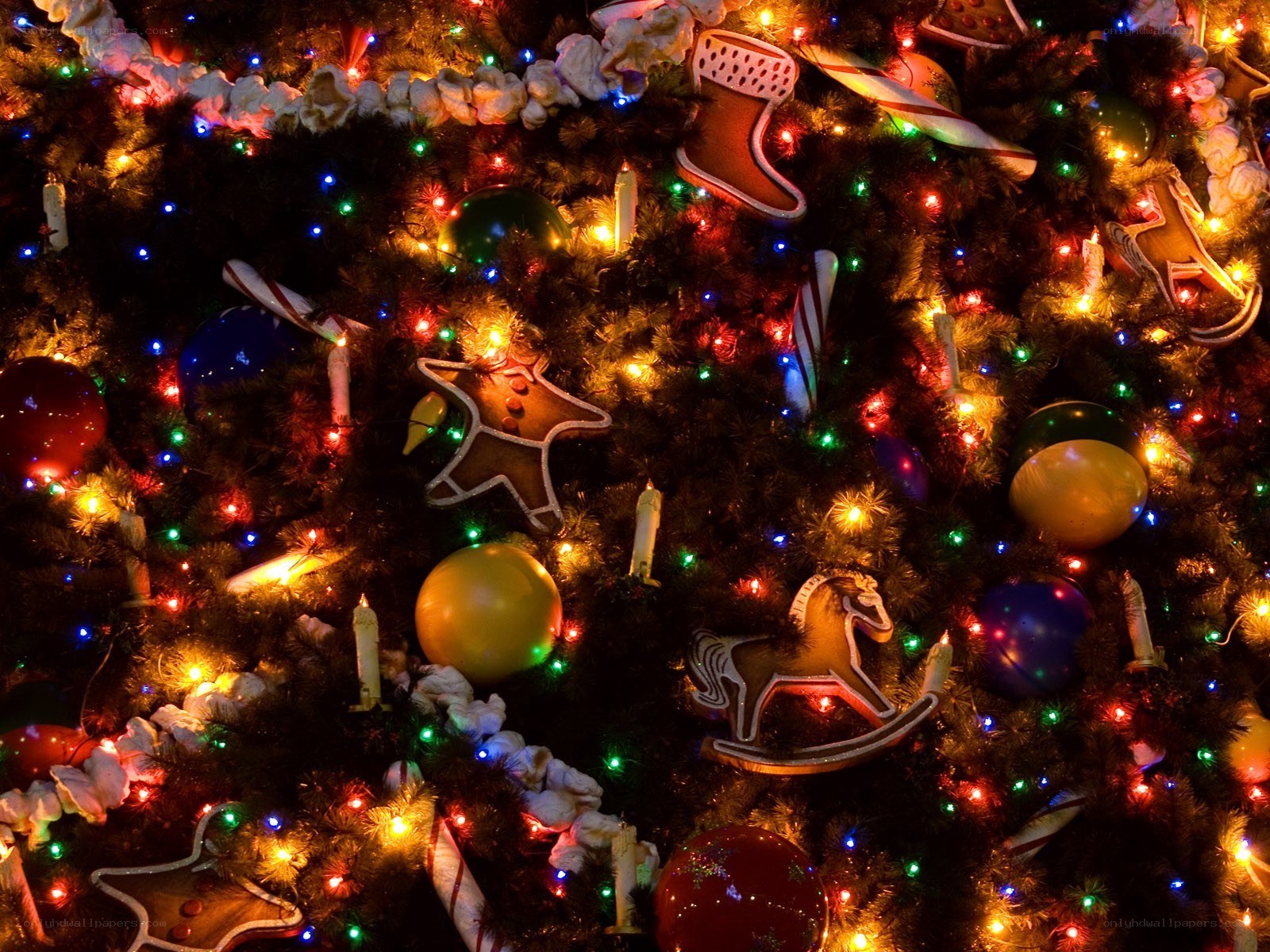 colorful christmas tree decorations
