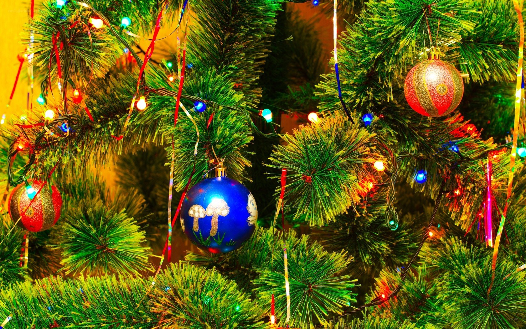 colorful christmas tree decorations